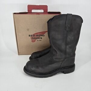 Red Wing Mens 4436 9D Engineer Safety Boots Brown Steel Toe Lined  Box USA Made